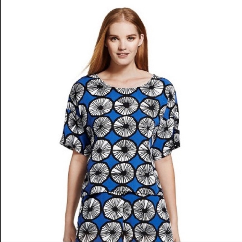Appelsiini Print Blouse and Shorts